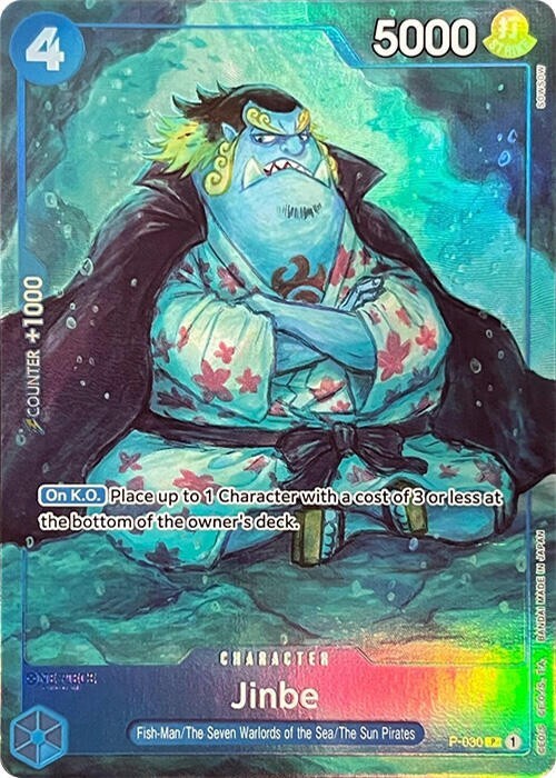 Jinbe Alternate Art Foil - P-030 - NM - One Piece TCG | eBay