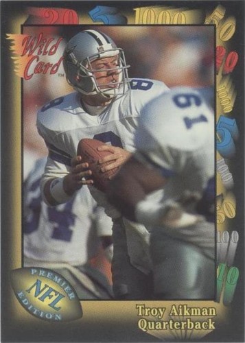 1991 Wild Card Troy Aikman #68