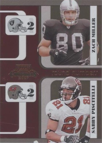2007 Playoff Contenders Sabby Piscitelli Zach Miller #RN-19