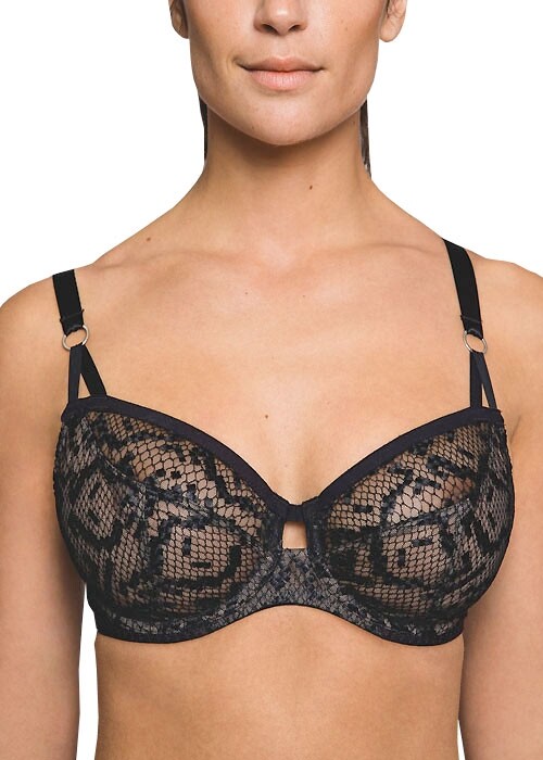 Maison Lejaby 272149 Women's Black Venenum Underwire Bra Size 34D
