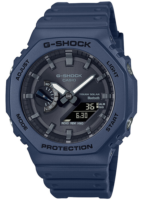 Pre-owned Casio G-shock Octagon Ga-b2100-2ajf Men's Watch Solar Bluetooth Blue 2022
