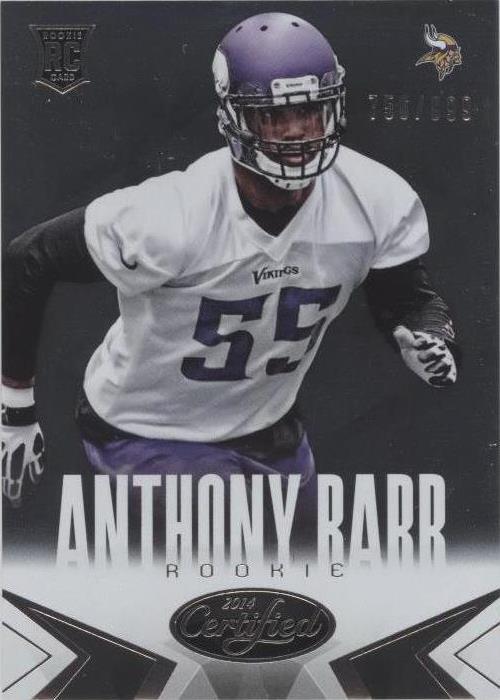 Anthony Barr #103 2014 certificado Panini
