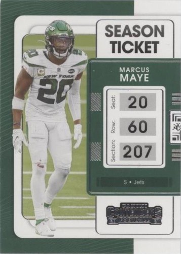 2021 Panini Contenders Marcus Maye #77