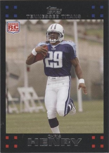 Chris Henry 2007 Topps Chrome White Refractors #TC192 815/869