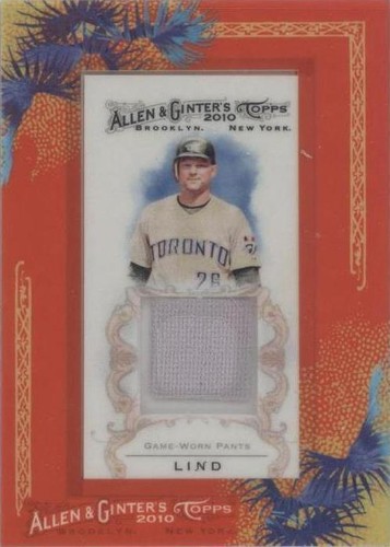 2010 Topps Allen & Ginter's - Adam Lind #AGR-AL