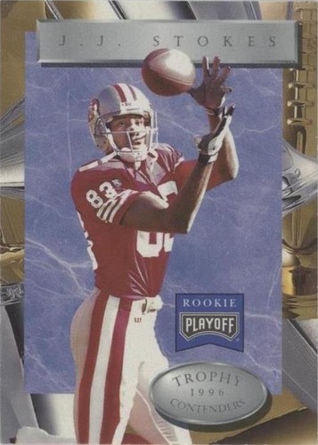 1996 Playoff Trophy Contenders J.J. Stokes #83