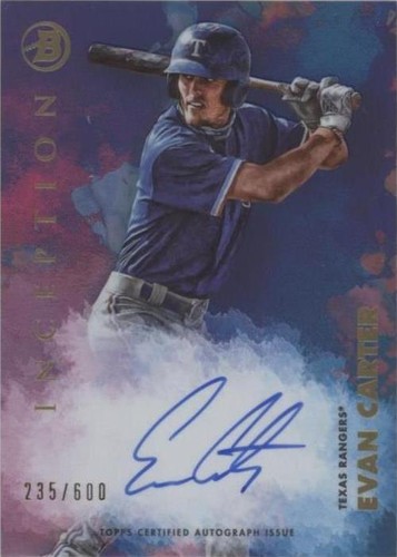 Limited to 75 pieces RC Patch Auto Evan Carter topps inception | eBay