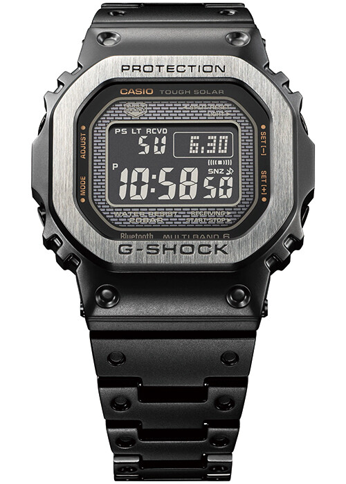 Pre-owned G-shock Casio  Full Metal Black Gmw-b5000mb-1jf Men's Watch Solar 2022