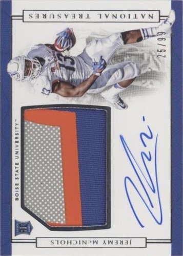 2017 Panini National Treasures Collegiate Jeremy McNichols #128
