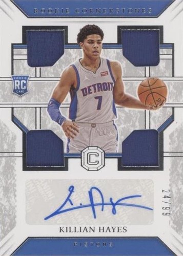KILLIAN HAYES RC AUTO 2枚セート 2020-21 Panini One and One Rookie Dual Jersey #19 Killian
