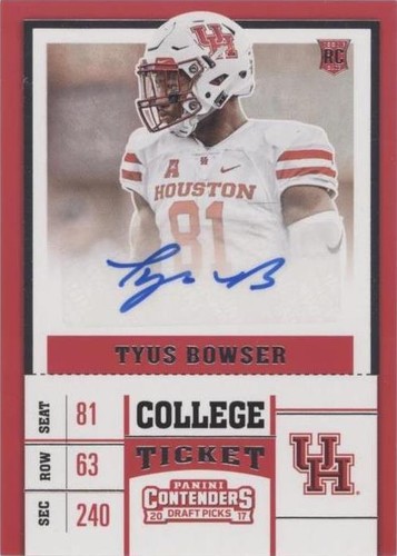 2017 Panini Contenders Draft Picks Tyus Bowser #296