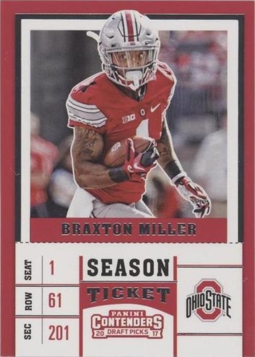 2017 Panini Contenders Draft Picks Braxton Miller #14