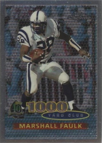 1996 Topps Chrome Marshall Faulk #57