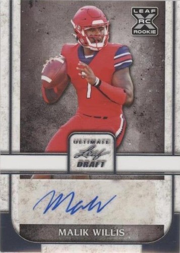 2022 Leaf Ultimate Draft Malik Willis #BA-MW1