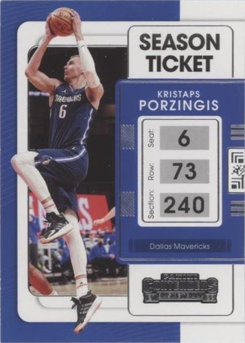 2021-22 Panini Contenders - Kristaps Porzingis #38