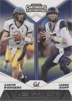 2019 Panini Contenders Draft Picks Aaron Rodgers Jared Goff #7