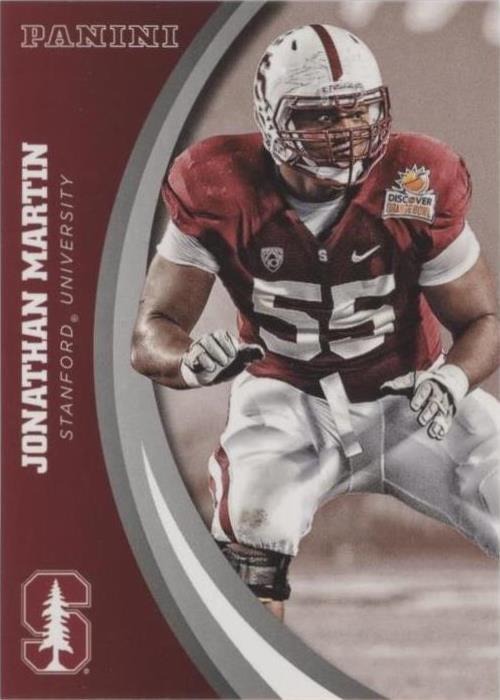 2015 Panini Stanford Cardinal Jonathan Martin #25