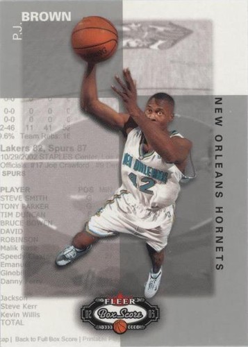 2002-03 Fleer Box Score - P.J. Brown #47