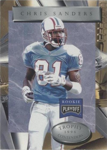 1996 Playoff Trophy Contenders Chris Sanders #68