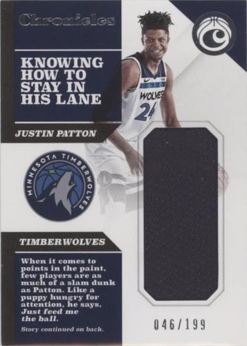 2017-18 Panini Chronicles - Justin Patton #CS-JPT