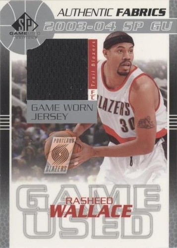 2003-04 SP Game Used - Rasheed Wallace #RW-J