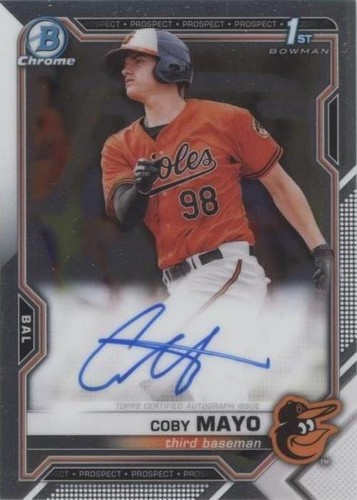 2021 Bowman Chrome Prospect Autographs #CPACMA Coby Mayo 