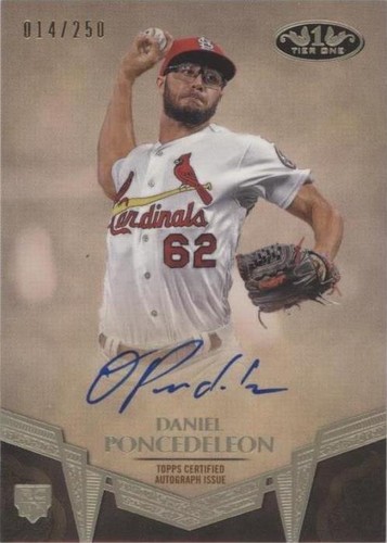 2019 Topps Tier One - Daniel Poncedeleon #BA-DP