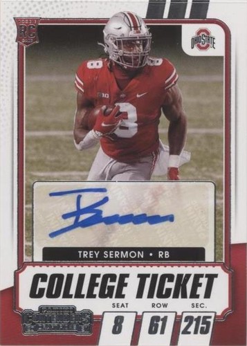 2021 Panini Contenders Draft Picks Trey Sermon #141