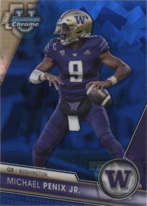 2023 Bowman University Chrome Sapphire Edition Michael Penix Jr. #141