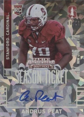 2015 Panini Contenders Draft Picks Andrus Peat #152