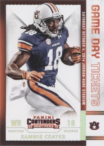 2015 Panini Contenders Draft Picks Sammie Coates #38