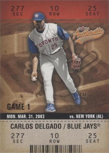 2003 Fleer Authentix - Carlos Delgado #55