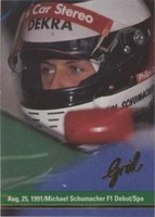1992 Grid Motorcard Formula 1 - Michael Schumacher #194