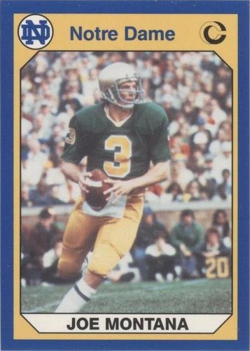 1990 Collegiate Collection University of Notre Dame Joe Montana #40