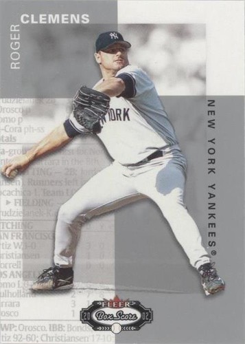 2002 Fleer Box Score - Roger Clemens #56