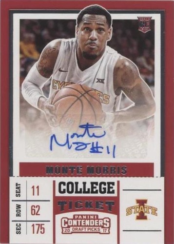 2017-18 Panini Contenders Draft Picks - Monte Morris #71