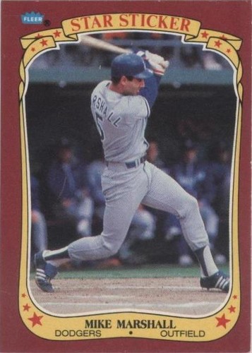 1986 Fleer Star Stickers - Mike Marshall #71