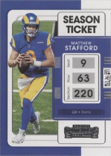 2021 Panini Contenders Matthew Stafford #54