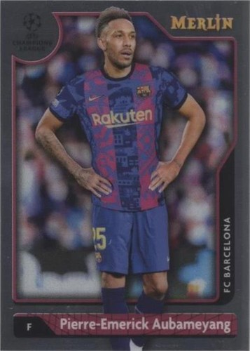 2021-22 Topps Merlin Collection Chrome UCL Pierre-Emerick Aubameyang #141