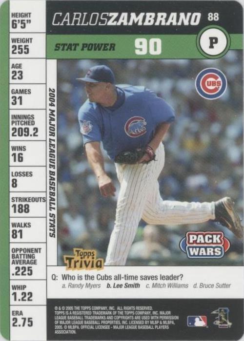 2005 Topps Pack Wars - Carlos Zambrano #88