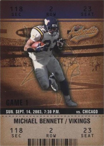 2003 Fleer Authentix Michael Bennett #78