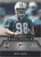 2005 Upper Deck Portraits Matt Roth #161