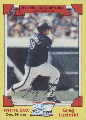 1982 Topps Drake's Big Hitters - Greg Luzinski #22