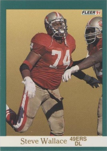 1991, Steve Wallace, San Francisco 49ers, Signed, Autographed, Fleer Football Card, Card # 366, 1991, Steve Wallace, San Francisco 49ers, Signed, Autographed, Fleer Football Card, Card # 366,
