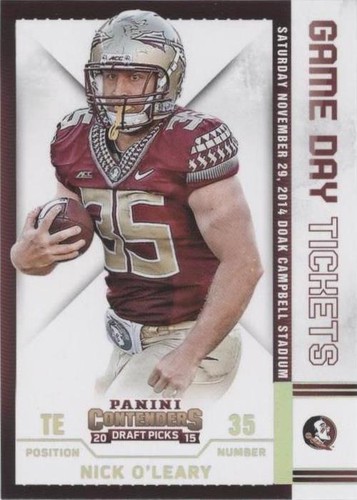 2015 Panini Contenders Draft Picks Nick O'Leary #35