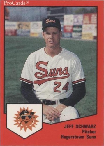 1989 ProCards Hagerstown Suns JEFF SCHWARZ RC ORIOLES CUBS FORT