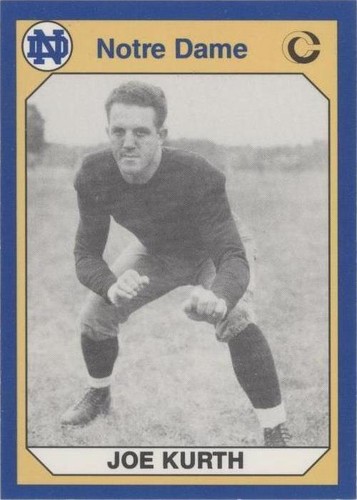 1990 Collegiate Collection University of Notre Dame Joe Kurth #110