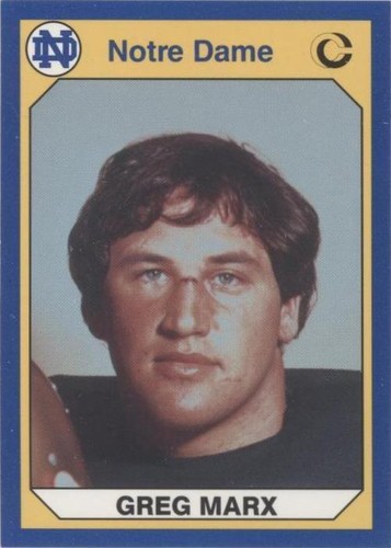 1990 Collegiate Collection University of Notre Dame Greg Marx #15