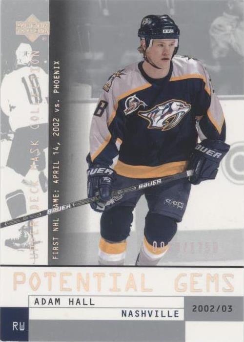 2002-03 Upper Deck Mask Collection - Adam Hall #149
