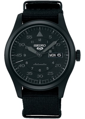 Pre-owned Seiko 5 Sports Field Street Style Sbsa167 Black Men's Watch In Box